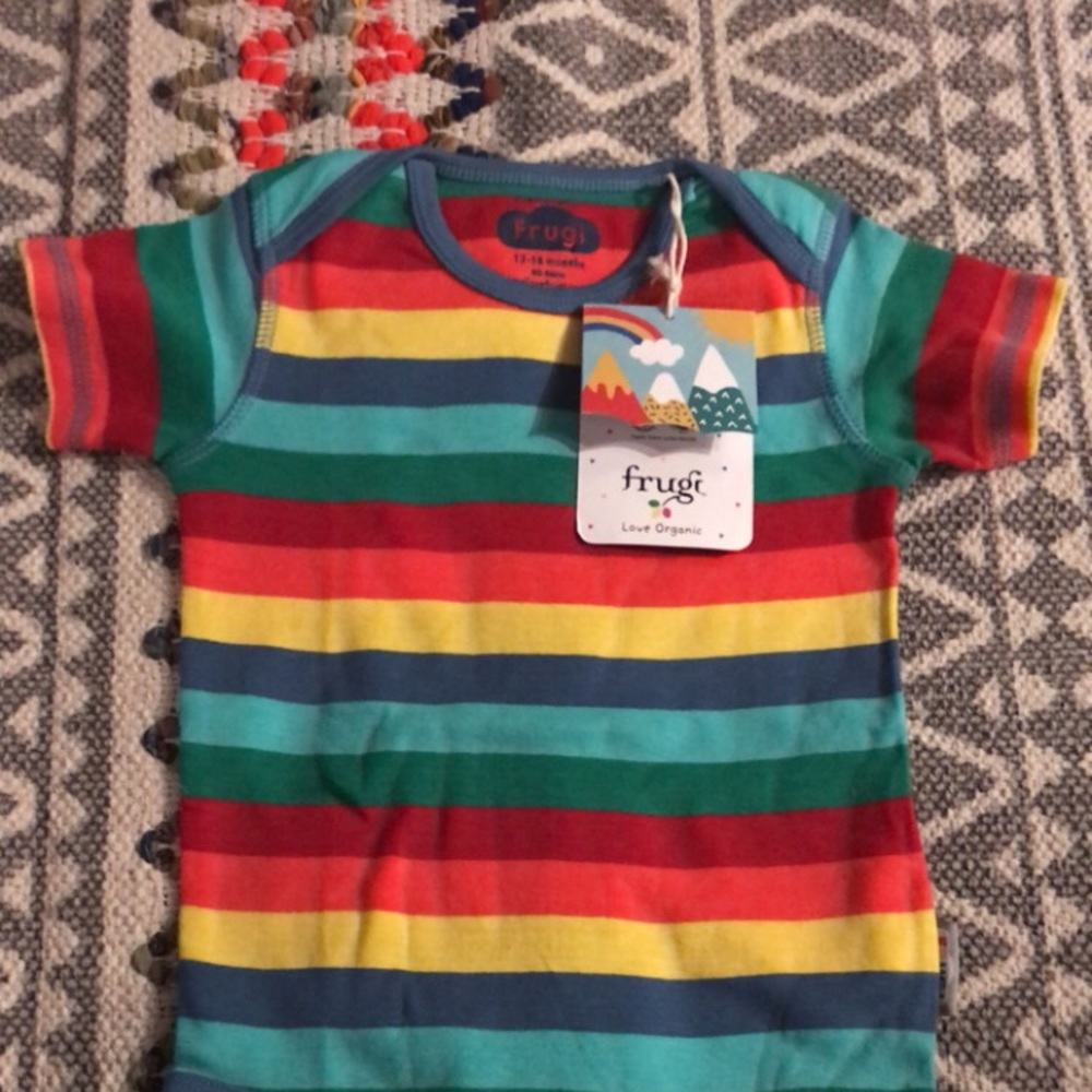 Frugi rainbow onesie